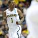 Michigan freshman Glenn Robinson III smiles in the game against South Dakota State on Thursday, March 21. Daniel Brenner I AnnArbor.com
